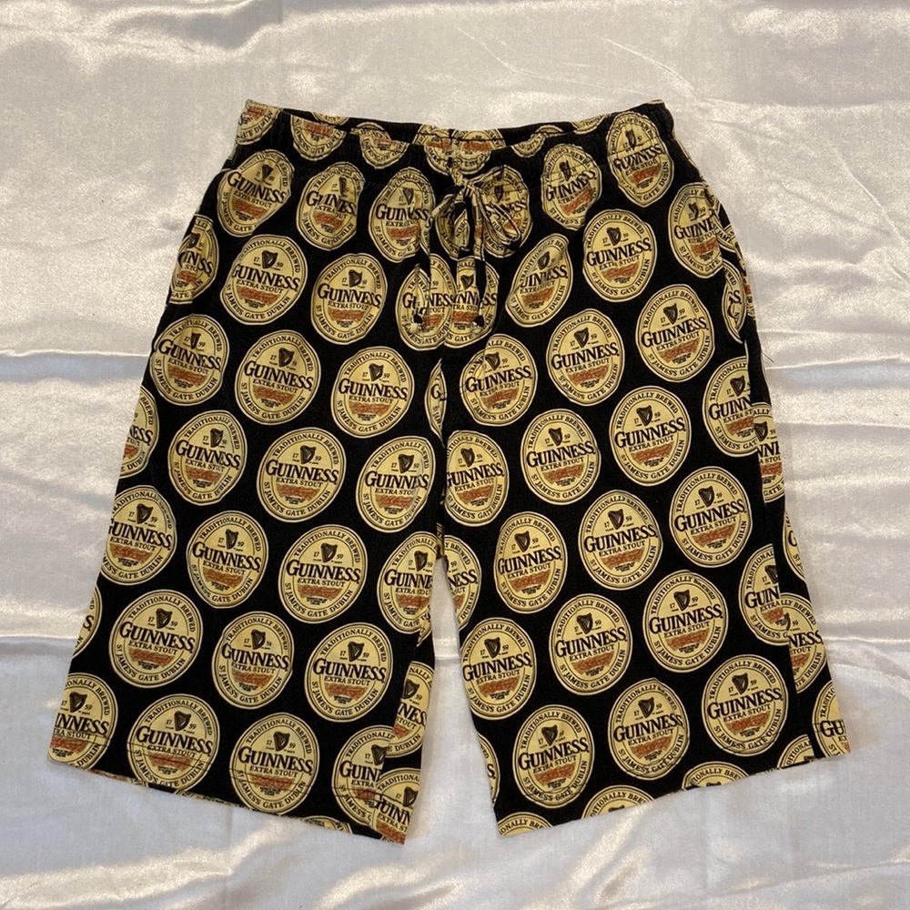 Vintage Guinness Men’s Shorts Elastic Drawstring Size S / 28-30”